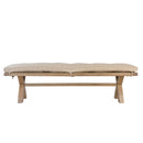 Heirloom Natural Check Cushion Dining Bench by Lavishway | Dining Benches-32804