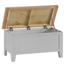 Tattershall Oak Top Blanket Box in Grey by Lavishway | Benches & Storage Benches-36013