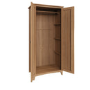 Guildford Solid Oak 2 Doors Hanging Wardrobe by Lavishway | Wardrobe-36804