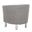 Cleveland Nova Light Grey Fabric Armchair by Lavishway | Fabric Sofas-30036