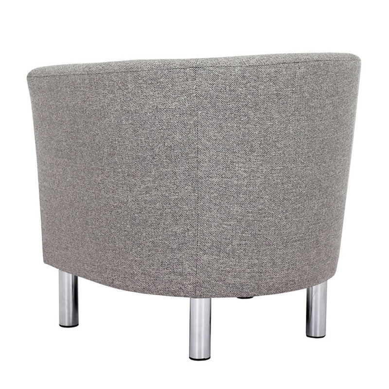 Cleveland Nova Light Grey Fabric Armchair by Lavishway | Fabric Sofas-30036