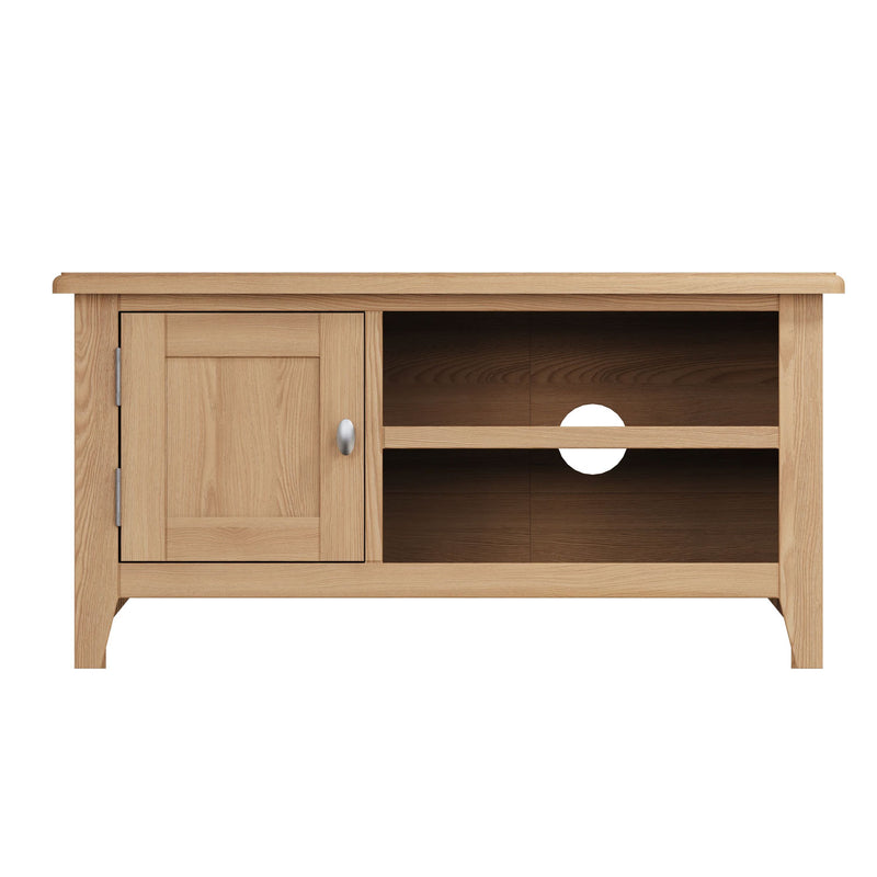 Guildford Solid Oak Wooden 1 Door TV Unit by Lavishway | TV Units Cabinets-31936