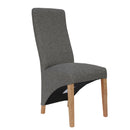Wave Back Dark Grey Dining Chair by Lavishway | Dining Chairs-32831