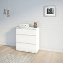 Nova White Finish 3 Chest Of Drawers by Lavishway | Chest Of Drawers-30129