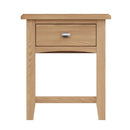 Guildford Solid Oak 1 Drawer Lamp Table by Lavishway | Side Tables-32002