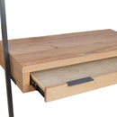 Swellegant Oak Finish Desk Bookcase by Lavishway | Book Shelves and Cabinets-32375