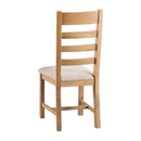 Chunky Fabric Seat Dining Chair Set of 2 by Lavishway | Dining Chairs-37233