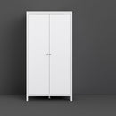 Madrid White Finish 2 Doors Wardrobe by Lavishway | Wardrobe-29499