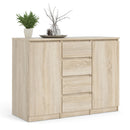 Naia Oak Finish Wooden 4 Drawers Sideboard by Lavishway | Sideboards-29395