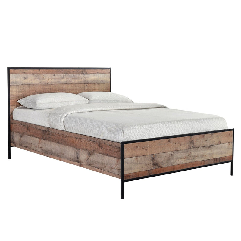 Hoxton Oak Finish Double Ottoman Bed by Lavishway | Wooden Beds-35273