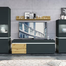 Luci Platinum and Oak Finish Hanging Shelf by Lavishway | Book Shelves and Cabinets-29985