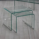 Azurro Clear Glass Nest Of 2 Tables by Lavishway | Nest of Tables-30761