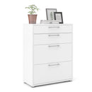 Prima White 4 Drawers Filing Cabinet by Lavishway | Filing Cabinets-29167