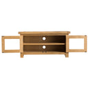 Chunky Oak Standard Glass Doors TV Unit by Lavishway | TV Units Cabinets-35009