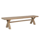 Heirloom Oak Finish Cross Dining Bench by Lavishway | Dining Benches-32453