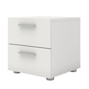 Pepe White 2 Drawer Bedside Table by Lavishway | Bedside Tables-29246