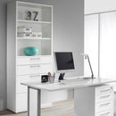 Prima White 4 Drawers Bookcase With 3 Shelves by Lavishway | Book Shelves and Cabinets-29102