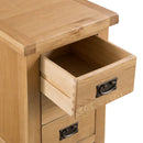 Chunky Oak 3 Drawer Small Bedside Cabinet by Lavishway | Bedside Tables-37288