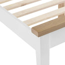 Tattershall Oak Top White Bed Frame by Lavishway | Wooden Beds-35974