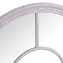 Window Circular Grey Wall Mirror by Lavishway | Wall Mirrors-36131