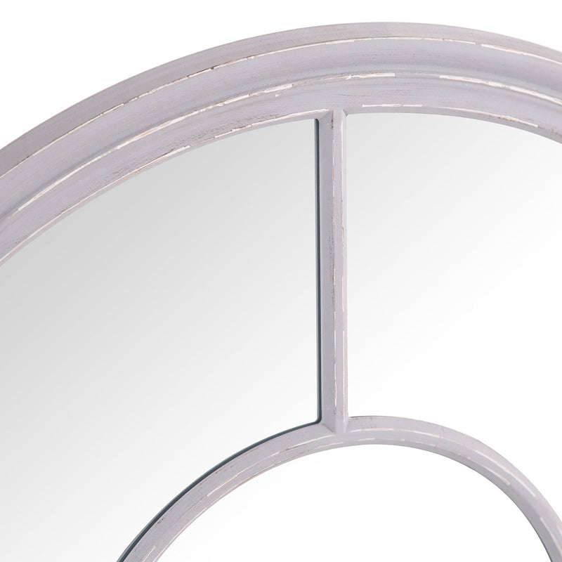 Window Circular Grey Wall Mirror by Lavishway | Wall Mirrors-36131