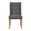 Studded Comfy Fabric Dining Chair Set of 2 by Lavishway | Dining Chairs-32828