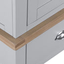 Tattershall Oak Top Single Wardrobe in Grey by Lavishway | Wardrobe-36009