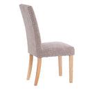 Tweed Studded Fabric Dining Chair Set of 2 by Lavishway | Dining Chairs-30754