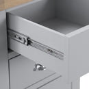 Tattershall Oak Top Bedside Cabinet in Grey by Lavishway | Bedside Tables-33116