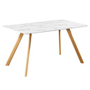Venice Marble Effect White Dining Table by Lavishway | Dining Tables-35366