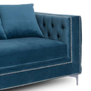 Darcy Button Tufted 3 Seater Sofa by Lavishway | Velvet Sofa-34841