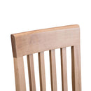 Slat Back Oak Dining Chair With Fabric Seat by Lavishway | Dining Chairs-32741