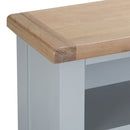 Tattershall Oak Top Grey Small Wide Bookcase by Lavishway | Book Shelves and Cabinets-33089