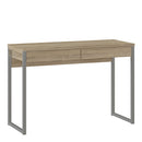Function Plus Oak & Grey 2 Drawers Desk by Lavishway | -29629