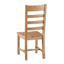 Chunky Ladder Back Dining Chair Set of 2 by Lavishway | Dining Chairs-37241