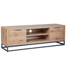 Swellegant Oak Finish Large TV Unit by Lavishway | TV Units Cabinets-32399