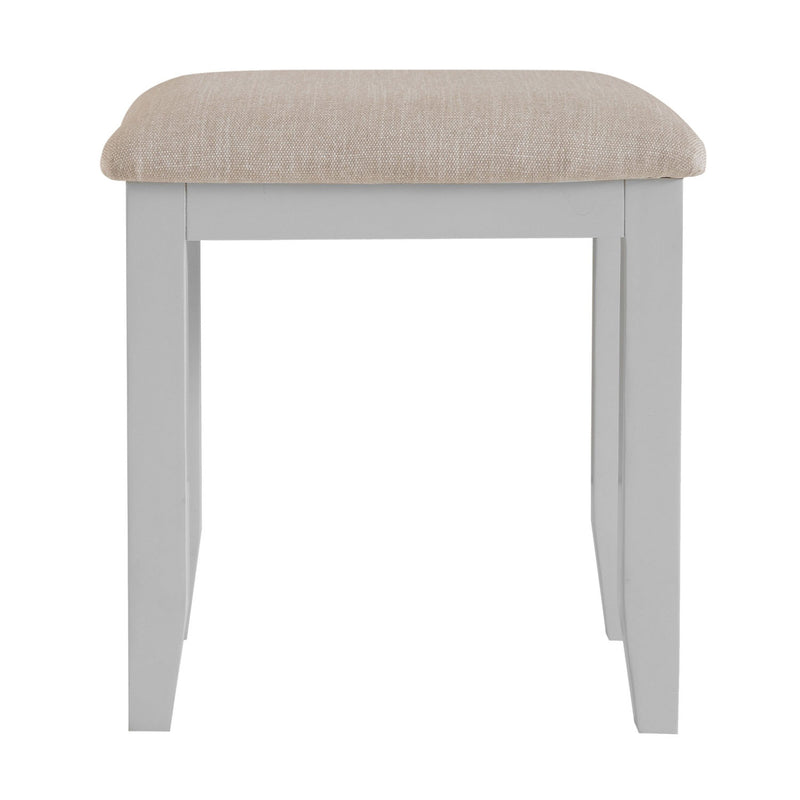 Tattershall Oak Top Dressing Stool in Grey by Lavishway | Dressing Table Stools-33095