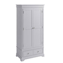 Bolton Grey Painted 2 Doors Wardrobe by Lavishway | Wardrobe-31442