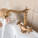 Antique Bronze Dual Cross Handle Bathroom Tap by Lavishway | Basin Faucets-48580