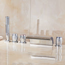 5 Piece Chrome Finished Bathtub Tap Set by Lavishway | Bathtub Faucets-49276
