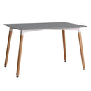 Fraser Grey Dining Table with Wooden Legs by Lavishway | Dining Tables-35324