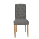Upholstered Dark Grey Dining Chair Set of 2 by Lavishway | Dining Chairs-36168