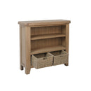 Heirloom Solid Oak 2 Wicker Storage Bookcase by Lavishway | Book Shelves and Cabinets-35891