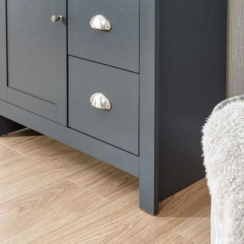 Slate Blue 3 Drawers 1 Door Slim Sideboard by Lavishway | Sideboards-39271