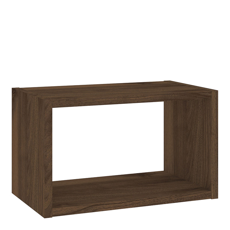 Roomers Walnut Finish Wall Shelf by Lavishway | Book Shelves and Cabinets-29329