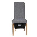 Wave Back Light Grey Dining Chair Set of 2 by Lavishway | Dining Chairs-36150