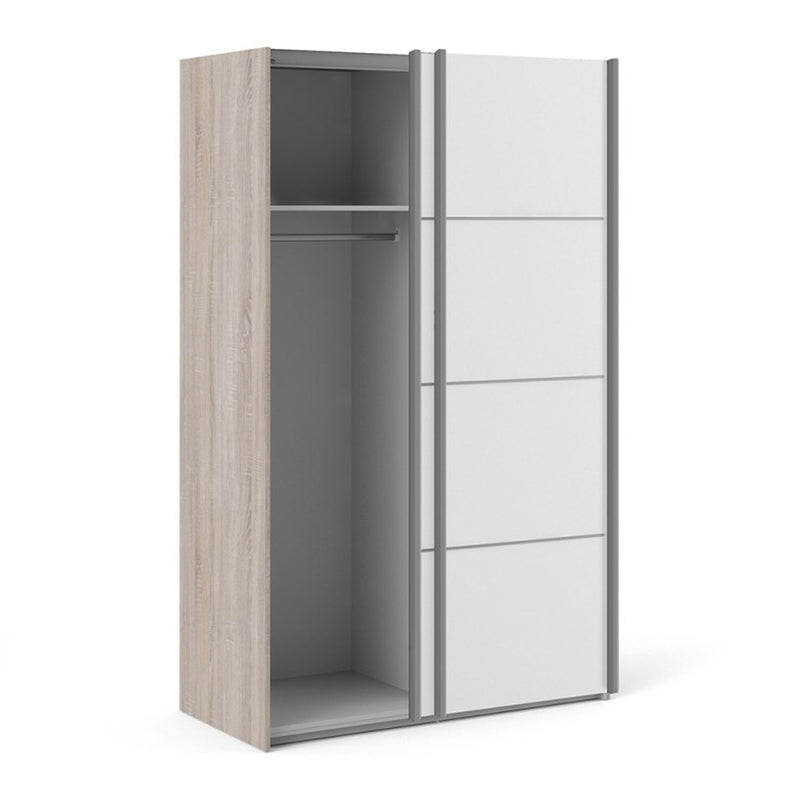 Verona Truffle Oak Finish Sliding Wardrobe by Lavishway | Wardrobe-28637