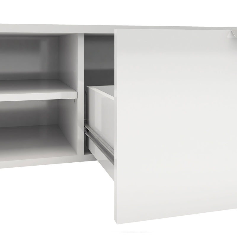 Match White High Gloss 2 Drawers TV Unit by Lavishway | TV Units Cabinets-29458