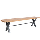Swellegant Industrial Oak Finish Dining Bench by Lavishway | Dining Benches-32412