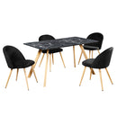 Venice Marble Effect Black Dining Table by Lavishway | Dining Tables-35377